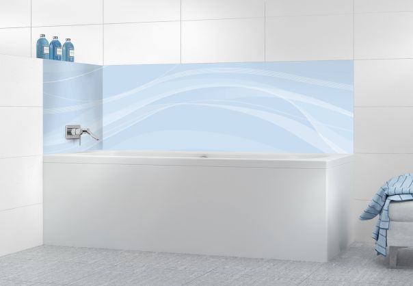 Panneau de bain Voilage couleur Bleu dragée