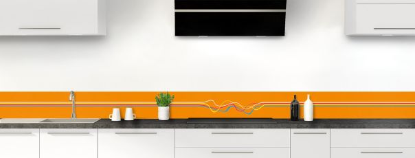 Crédence de cuisine Light painting couleur Citrouille frise