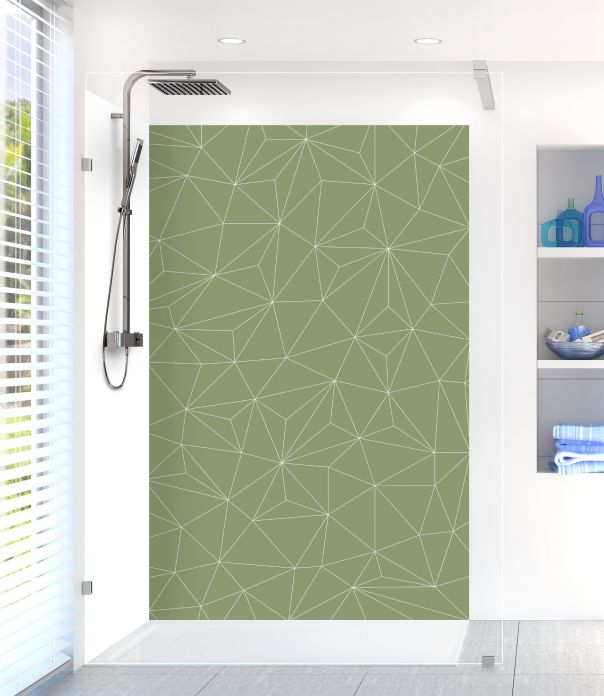 Panneau de douche Constellation couleur Vert sauge motif inversé