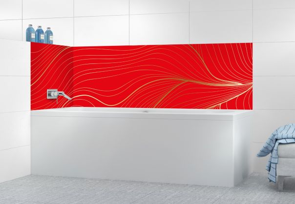 Panneau de bain Volupté couleur Rouge vermillon