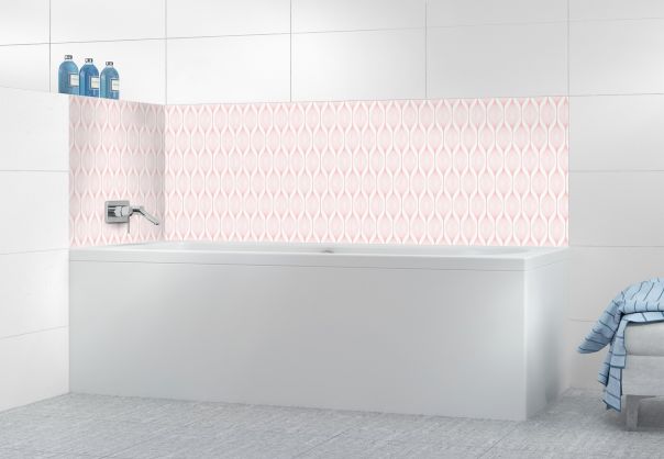 Panneau de bain Rubans design couleur Quartz rose