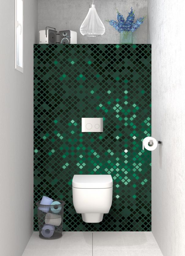 Panneau WC Diamants brillants couleur Vert avocat