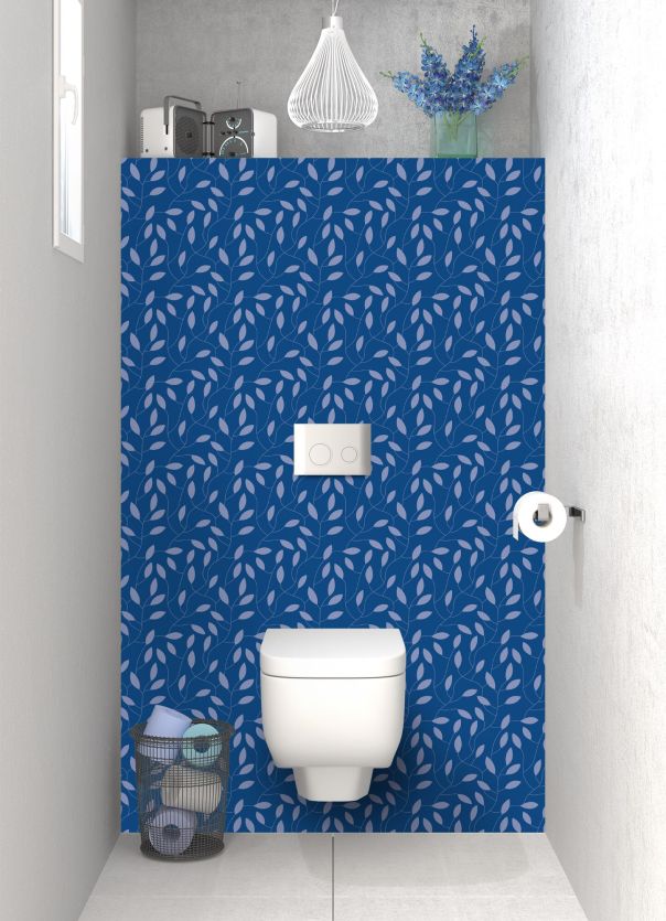 Panneau WC Rideau de feuilles  couleur Bleu électrique