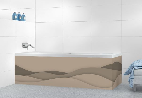 Panneau tablier de bain Vagues couleur Mulot motif inversé