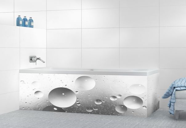 Panneau tablier de bain Gouttes d'eau motif inversé