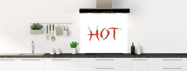 Photo originale de fonds de hotte décorés de piments pour la cuisine