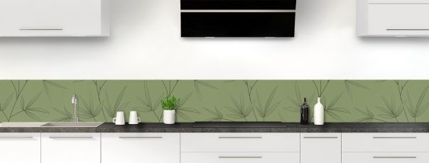 Crédence de cuisine Brindilles couleur Vert sauge frise