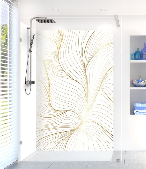 Panneau de douche Volupté couleur Blanc motif inversé