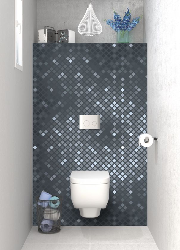 Panneau WC Diamants brillants couleur Gris anthracite