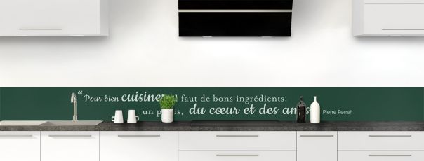 Crédence de cuisine Bien cuisiner couleur Vert avocat frise