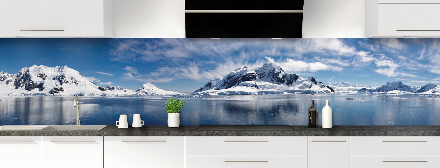 Crédence Cuisine En Verre 125x50 Cm Nature Cascade Lac Forêt Tulup - Moderne, Neuf