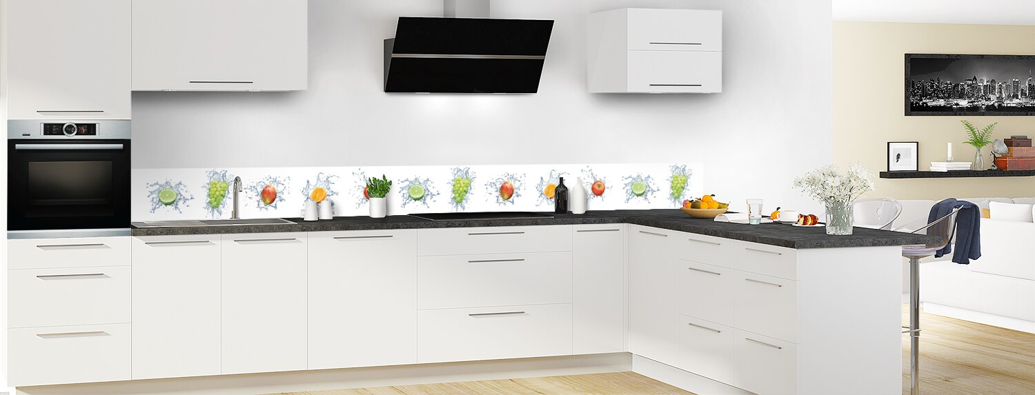 Crédence De Cuisine En Verre 125x50 Cm Motif Paysage Rivière Vélos Arbres - Neuf, Marque Tulup, Style Moderne